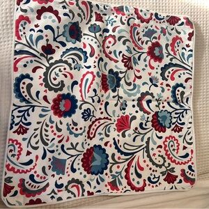 Floral Swirl Decorative pillow covers - White, Blue & Red